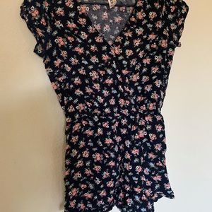 Short Sleeve floral Romper
